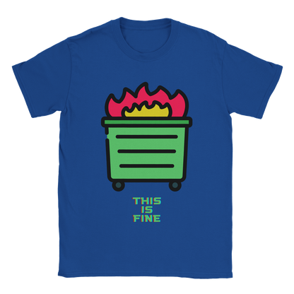 Dumpster Fire This is Fine Funny Mens Shirt Dad Shirt