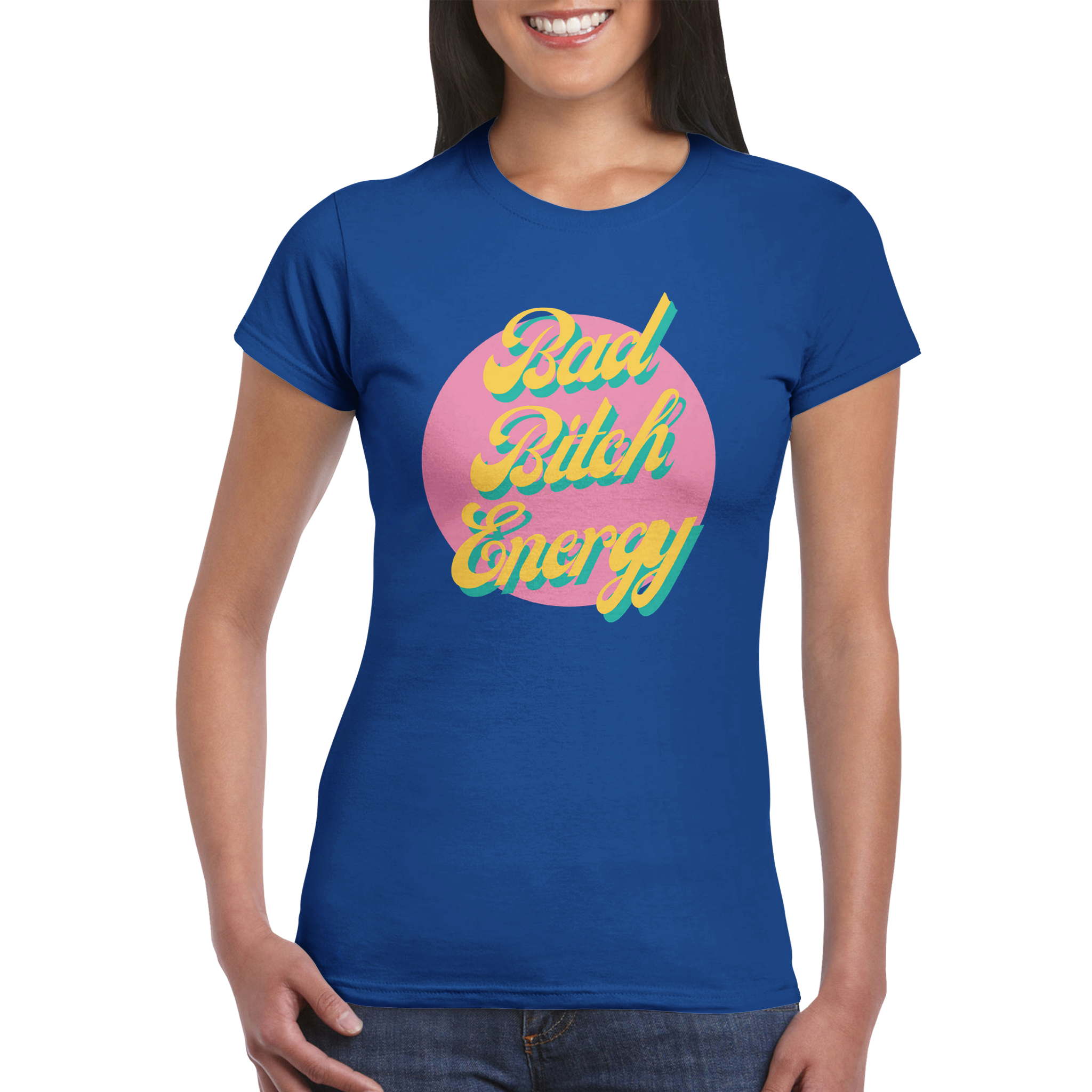 Bad Bitch Energy Classic Womens Crewneck T-Shirt – Bad Mum Designs