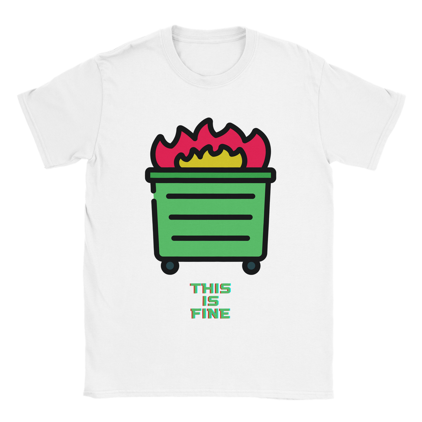 Dumpster Fire This is Fine Funny Mens Shirt Dad Shirt