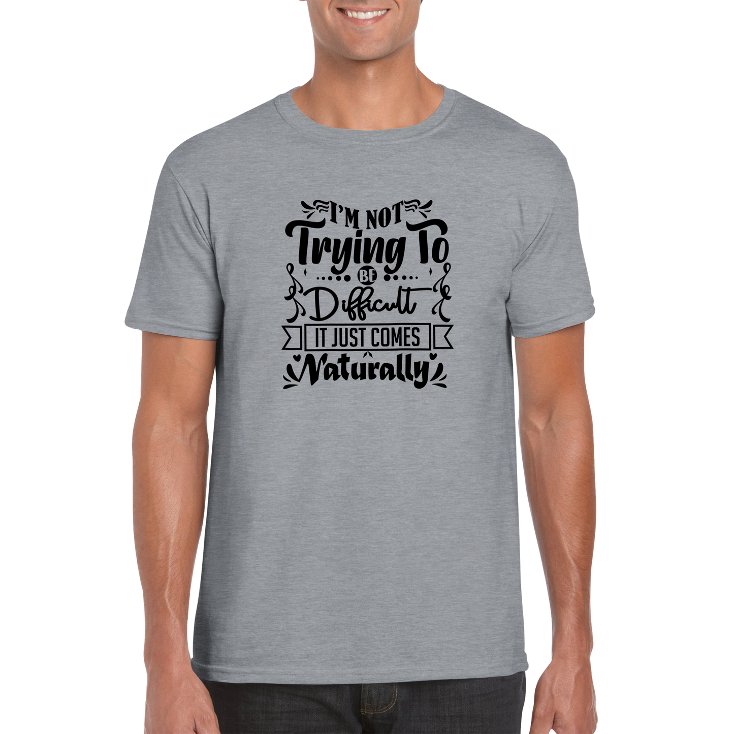 Not Trying Sarcasm Shirt - Classic Unisex Crewneck T-shirt