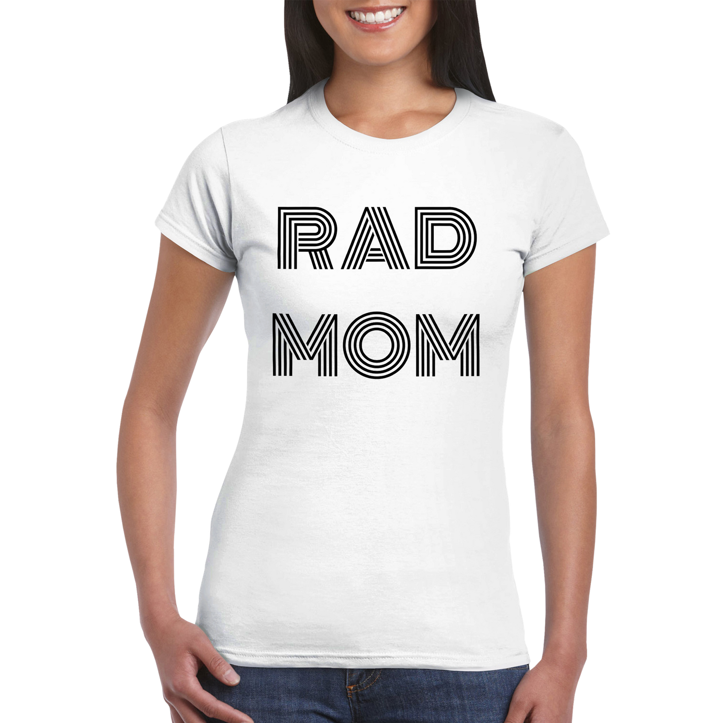 Rad Mom Classic Womens Crewneck T-Shirt