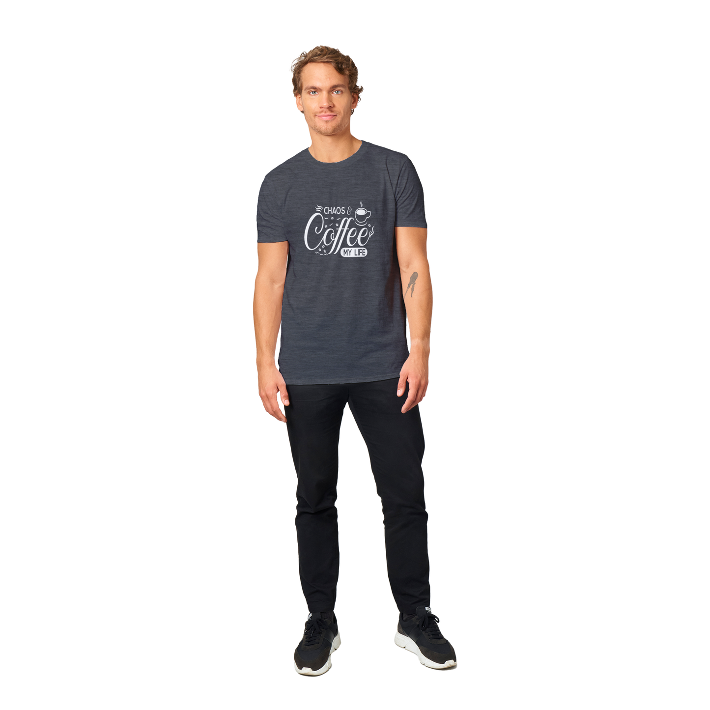Chaos and Coffee Sarcasm Shirt - Classic Unisex Crewneck T-shirt