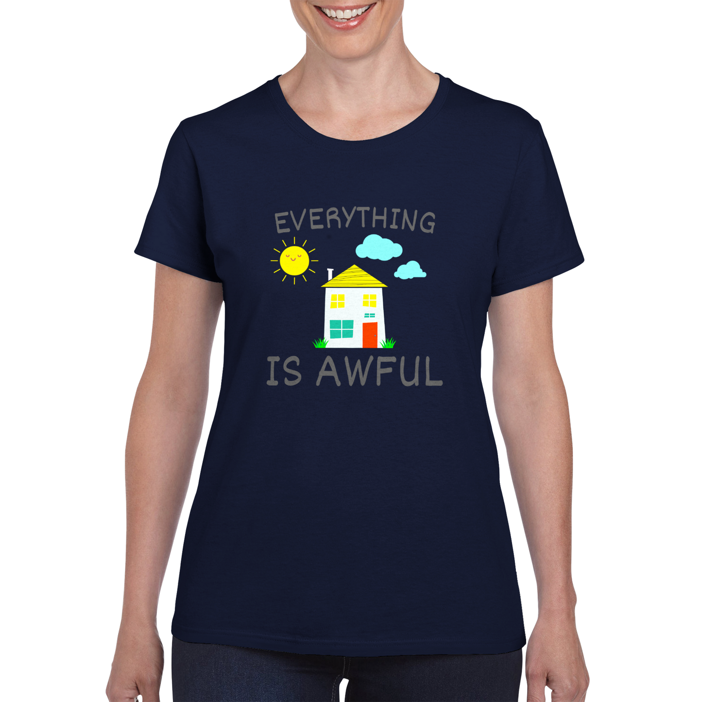 Everything is Awful - Heavyweight Womens Crewneck T-shirt