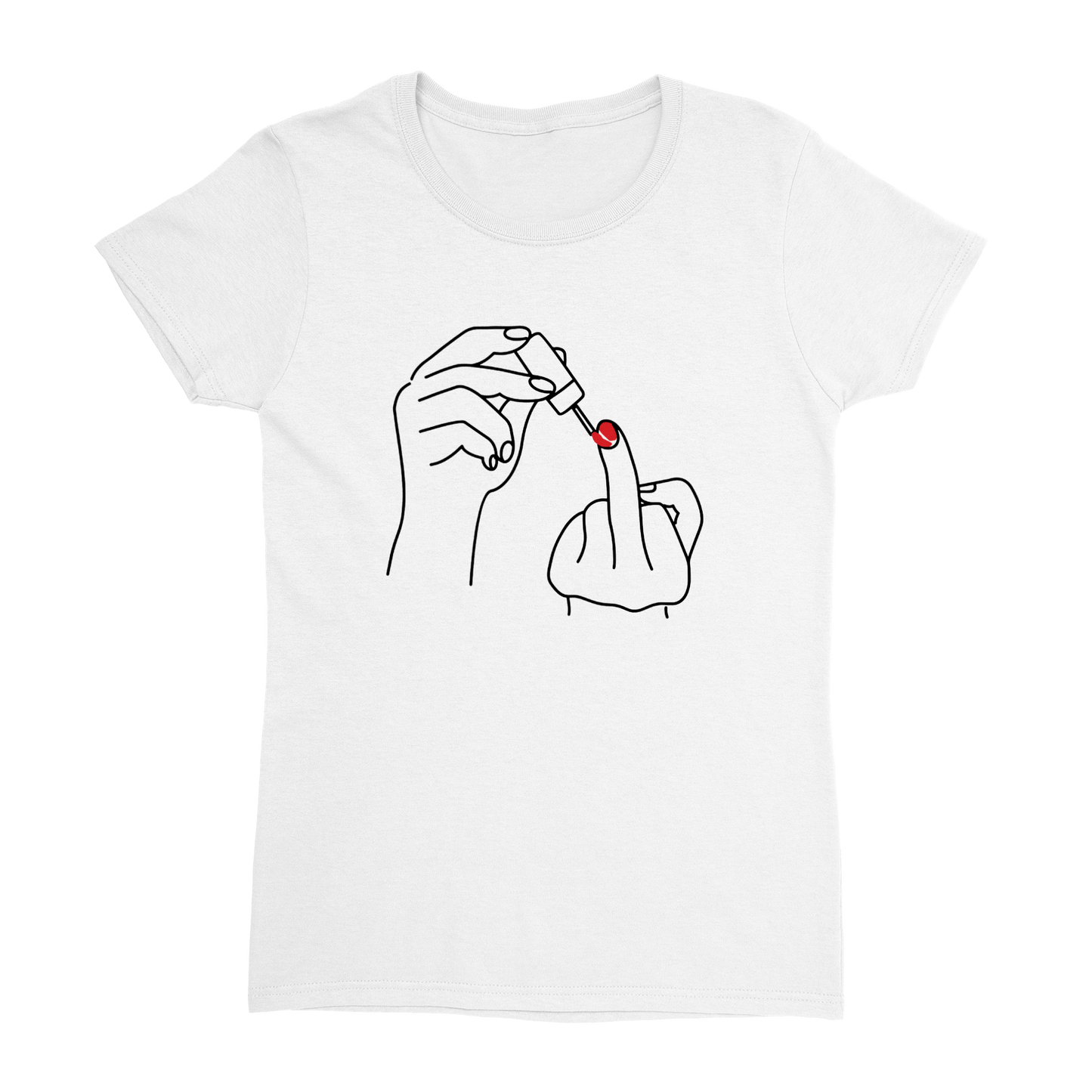 Ladylike Middle Finger - Heavyweight Womens Crewneck T-shirt
