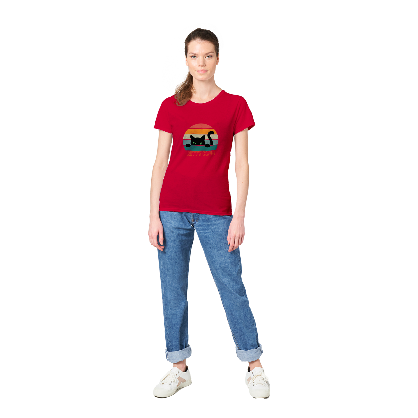 Kitty Club - Heavyweight Womens Crewneck T-shirt