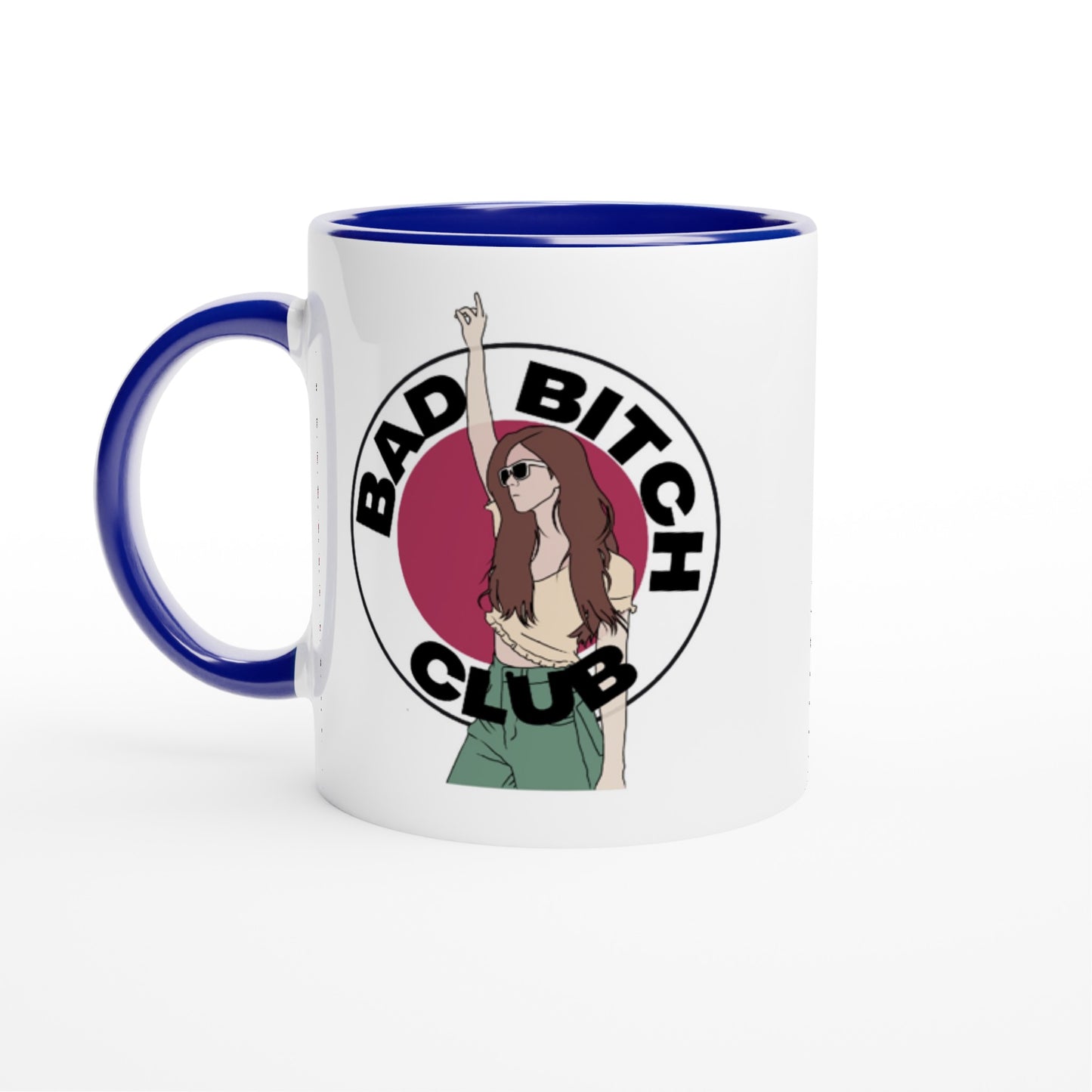 Bad Bitch Club - White 11oz Ceramic Mug with Color Inside