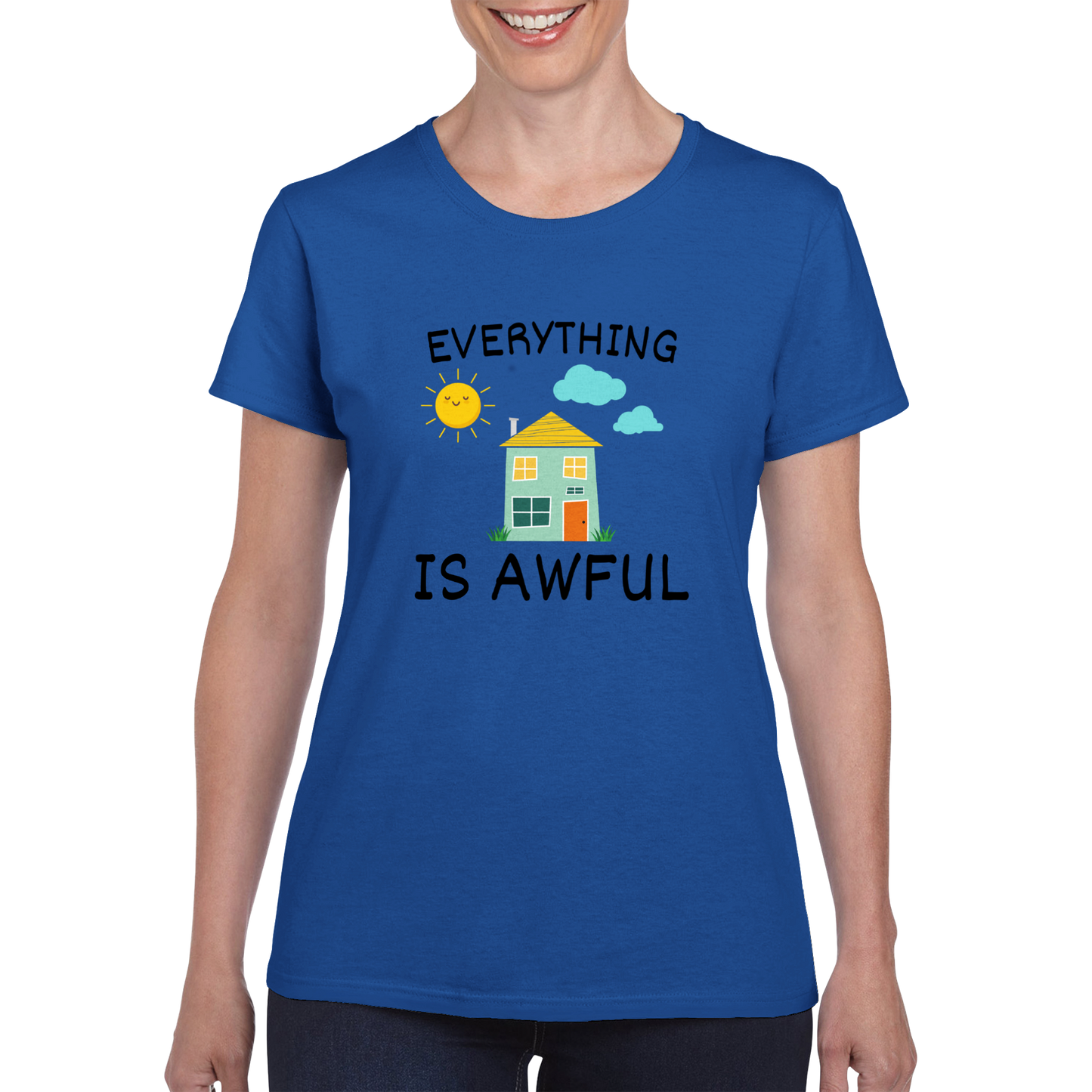 Everything is Awful - Heavyweight Womens Crewneck T-shirt