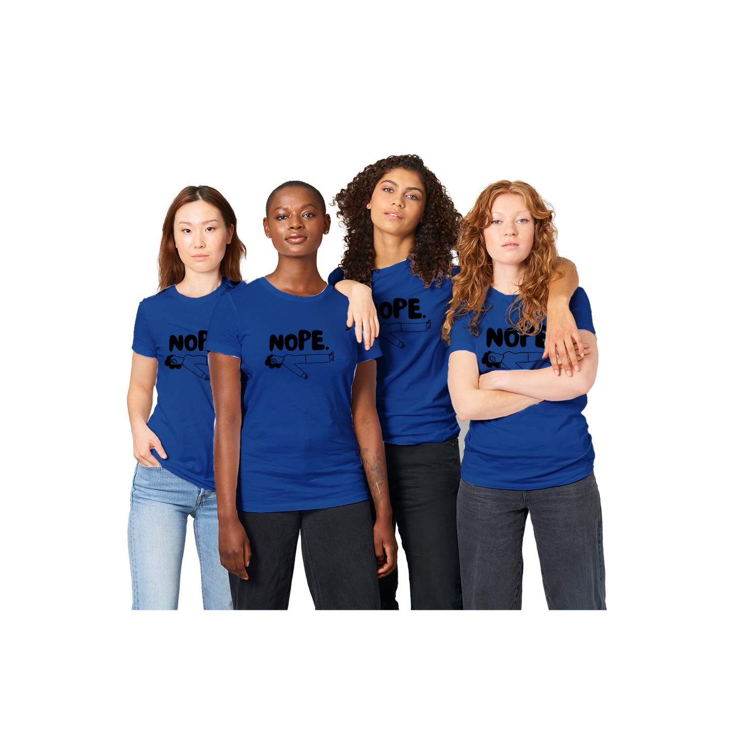NOPE - Premium Womens Crewneck T-shirt
