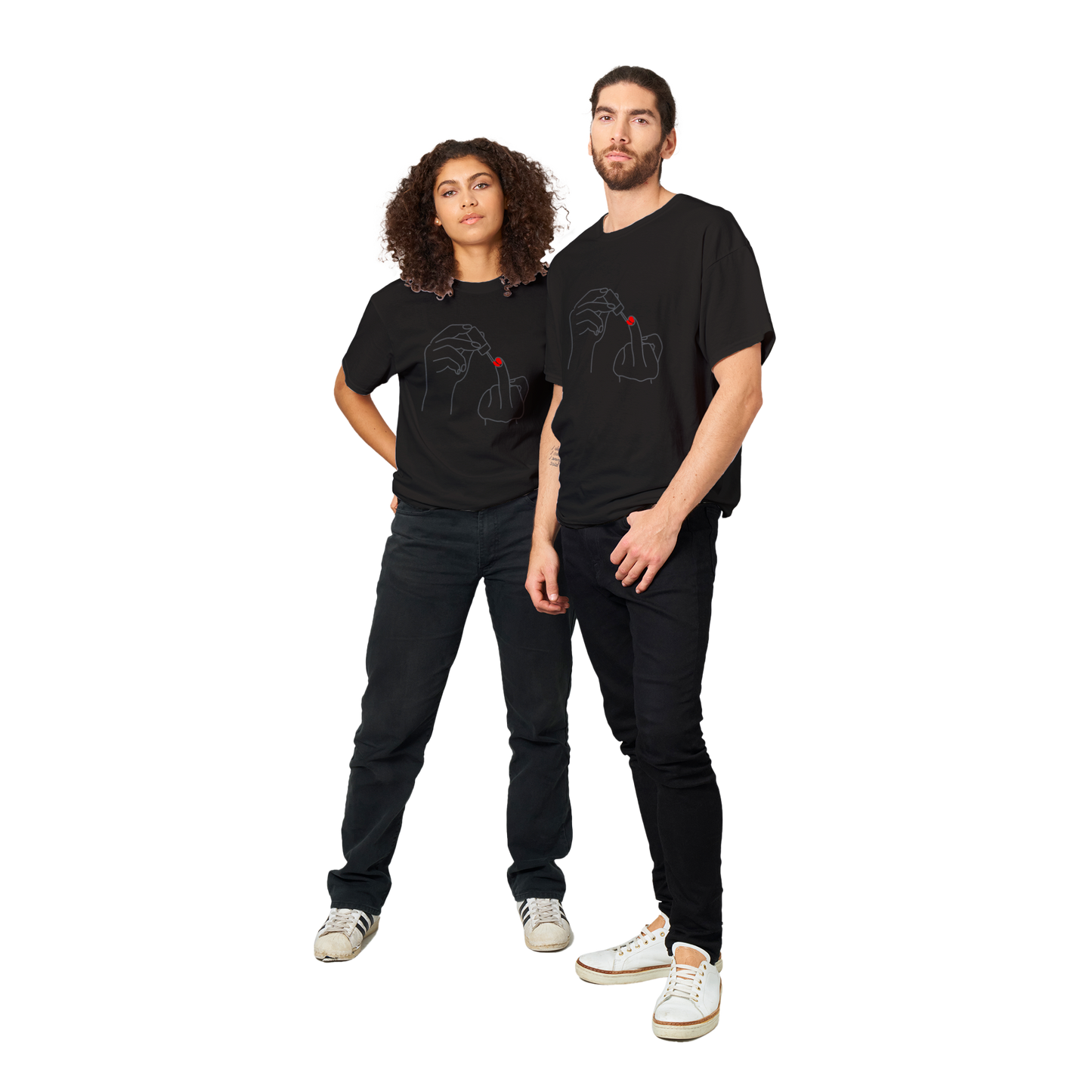 Ladylike Middle Finger - Heavyweight Unisex Crewneck T-shirt