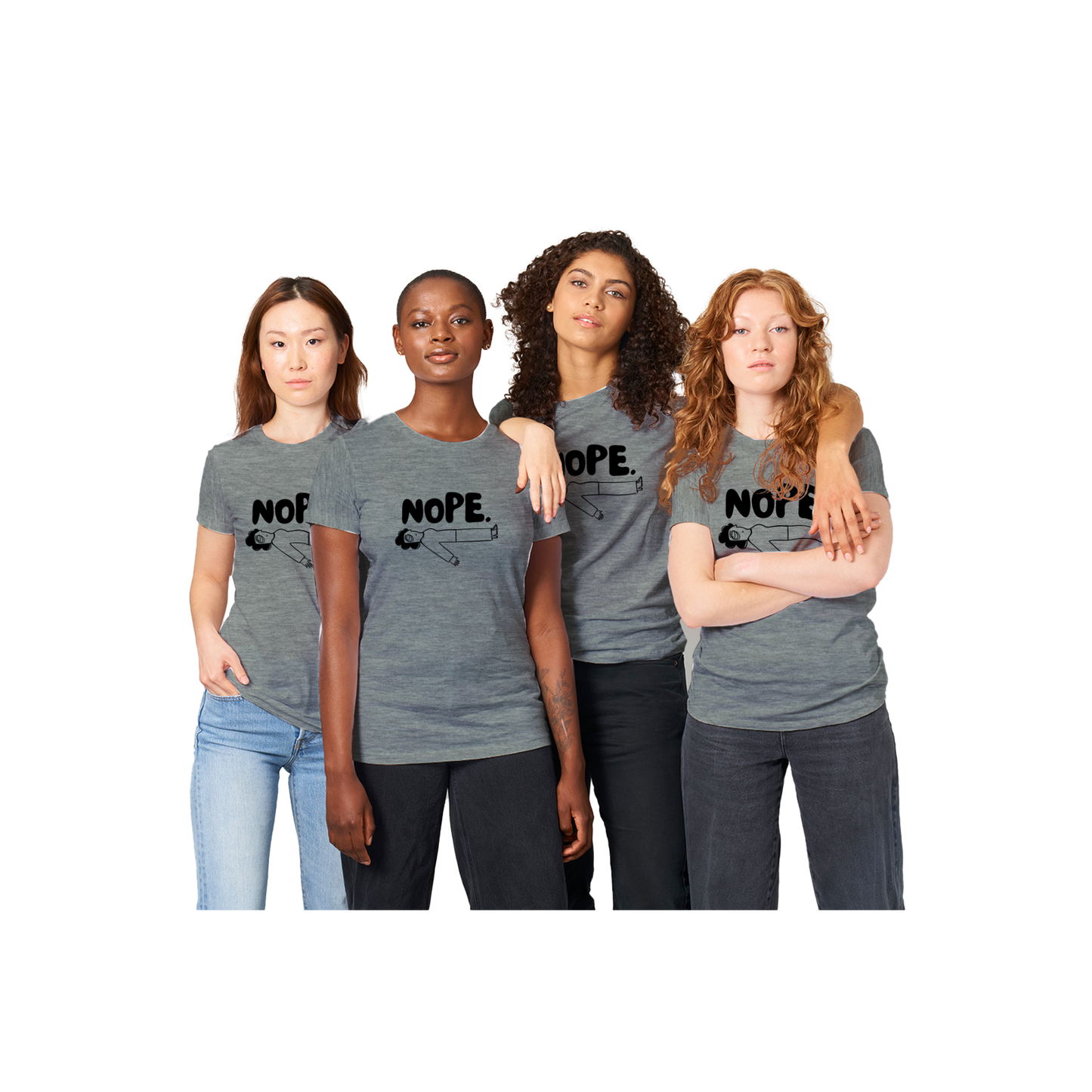 NOPE - Premium Womens Crewneck T-shirt