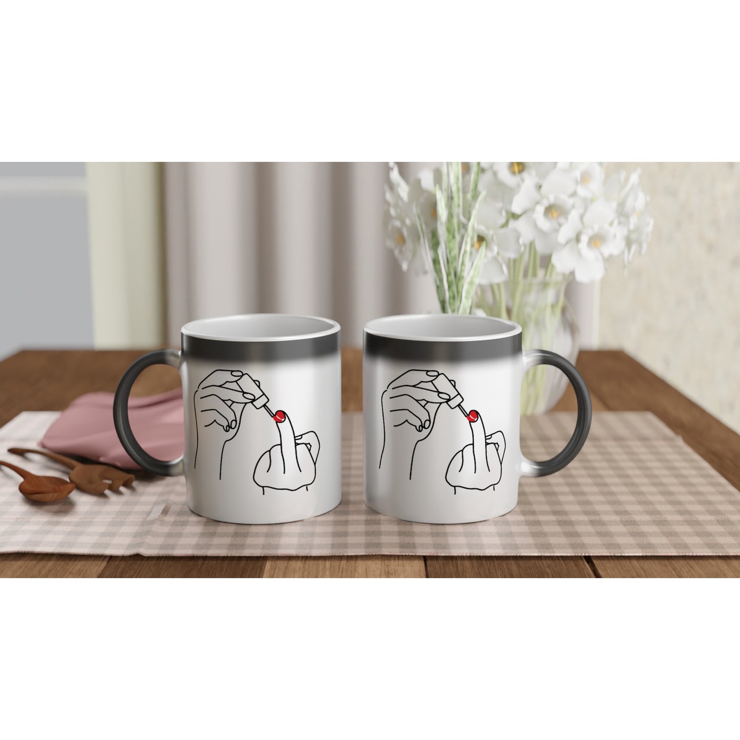Ladylike Middle Finger - Magic 11oz Ceramic Mug