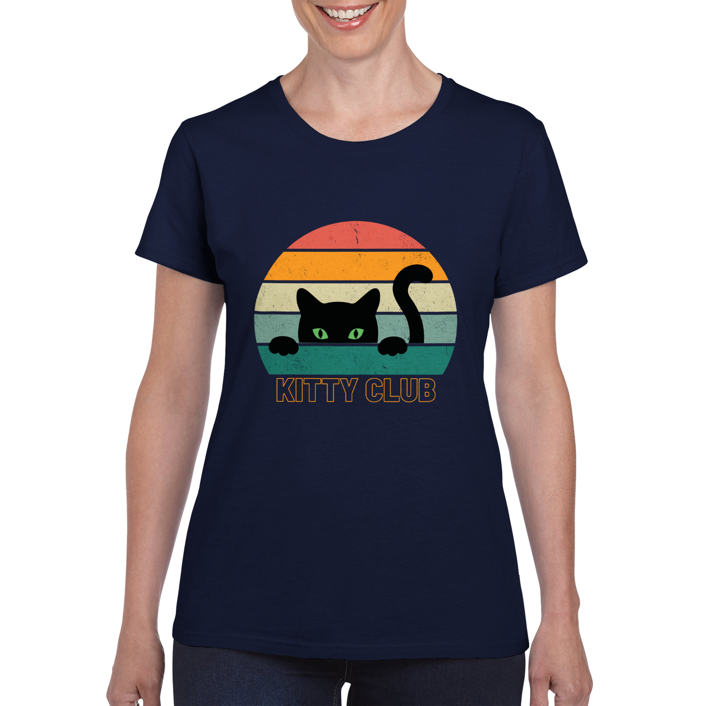 Kitty Club - Heavyweight Womens Crewneck T-shirt