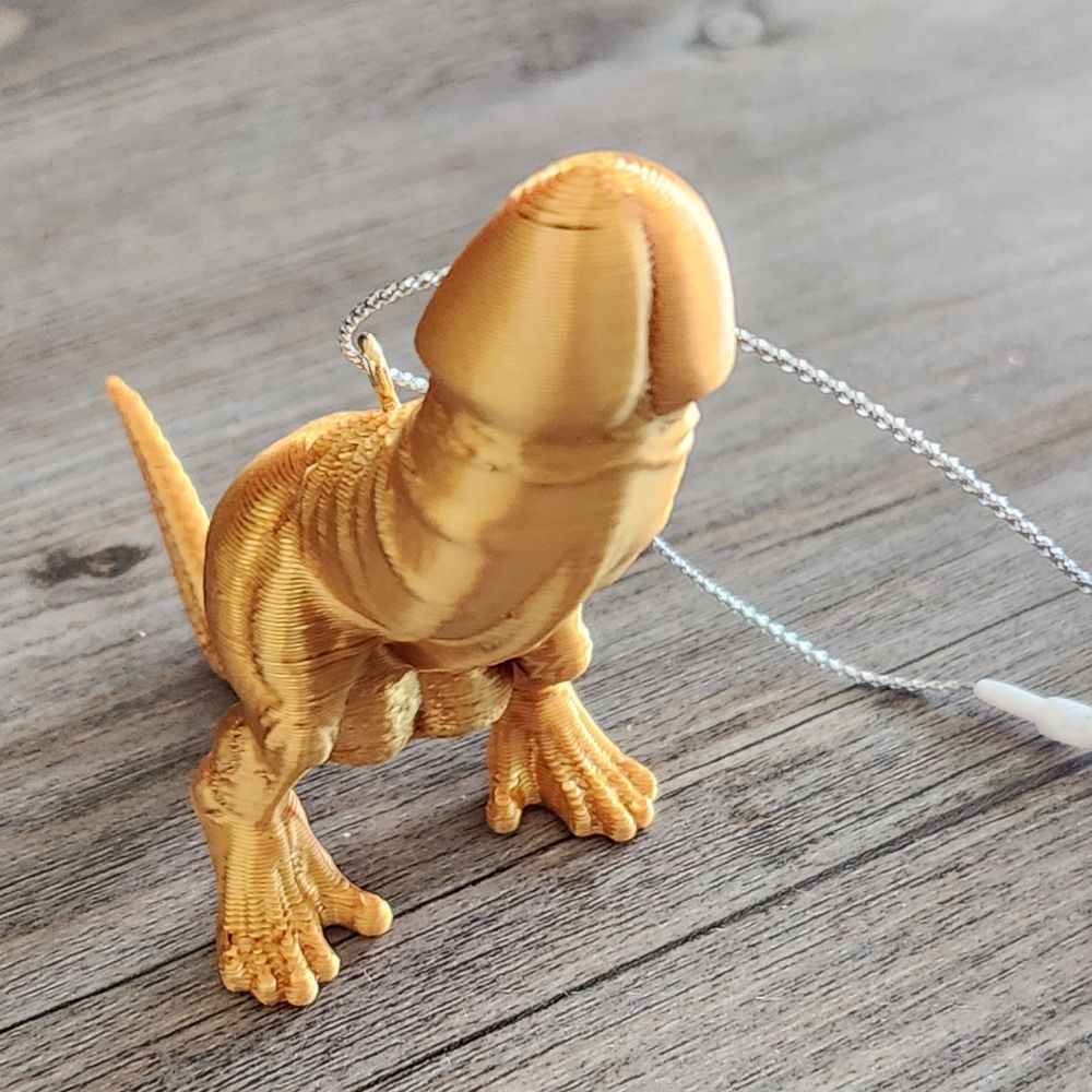 Rodzilla Rex - 3.5" Phallic Dino Prank Ornament