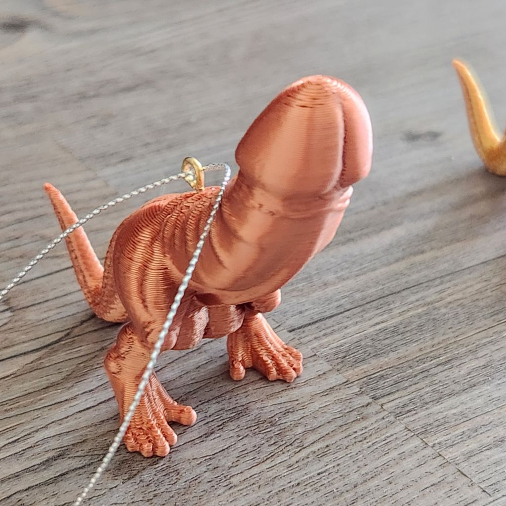 Rodzilla Rex - 3.5" Phallic Dino Prank Ornament