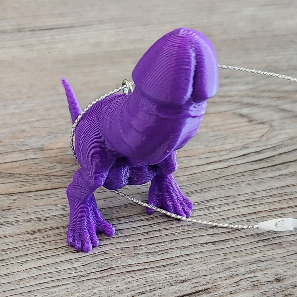 Rodzilla Rex - 3.5" Phallic Dino Prank Ornament