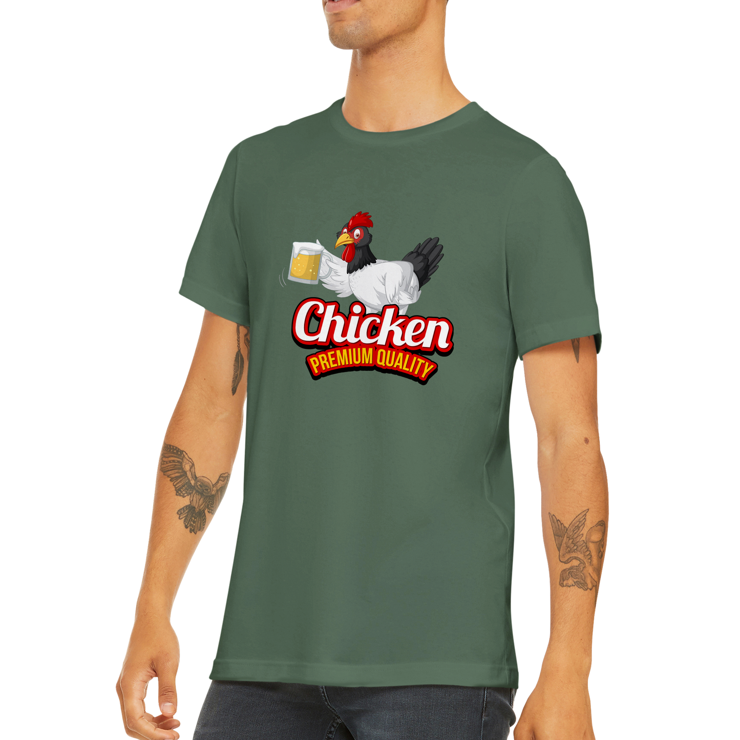 Chicken Beer Funny Mens Shirt
