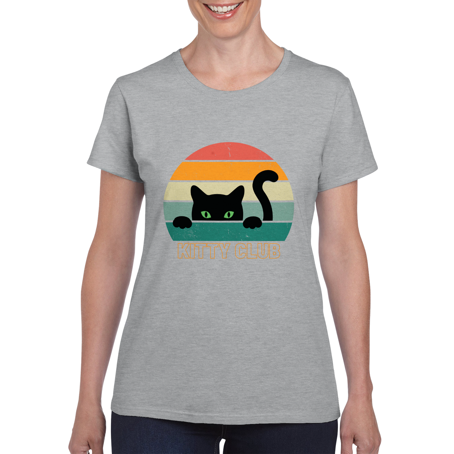 Kitty Club - Heavyweight Womens Crewneck T-shirt