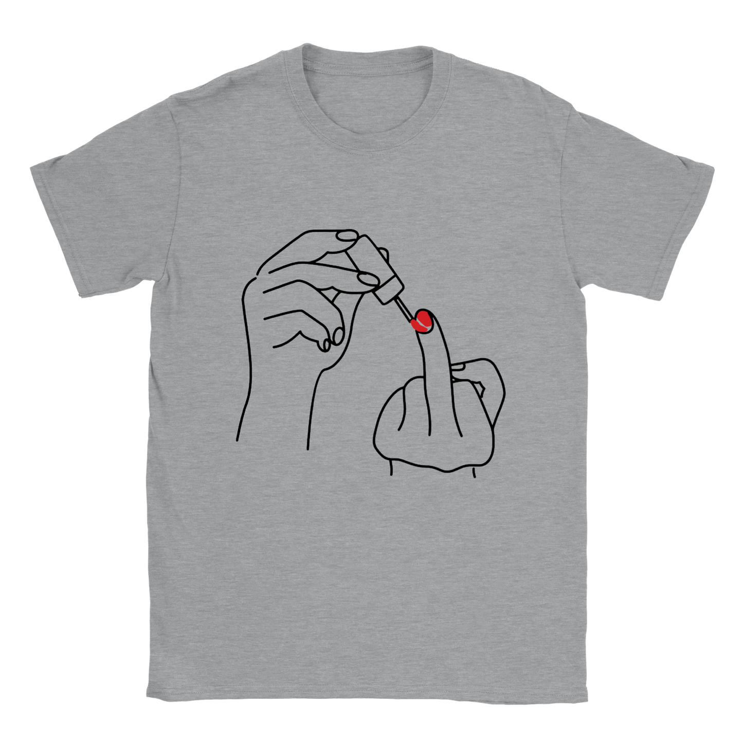 Ladylike Middle Finger - Classic Unisex Crewneck T-shirt