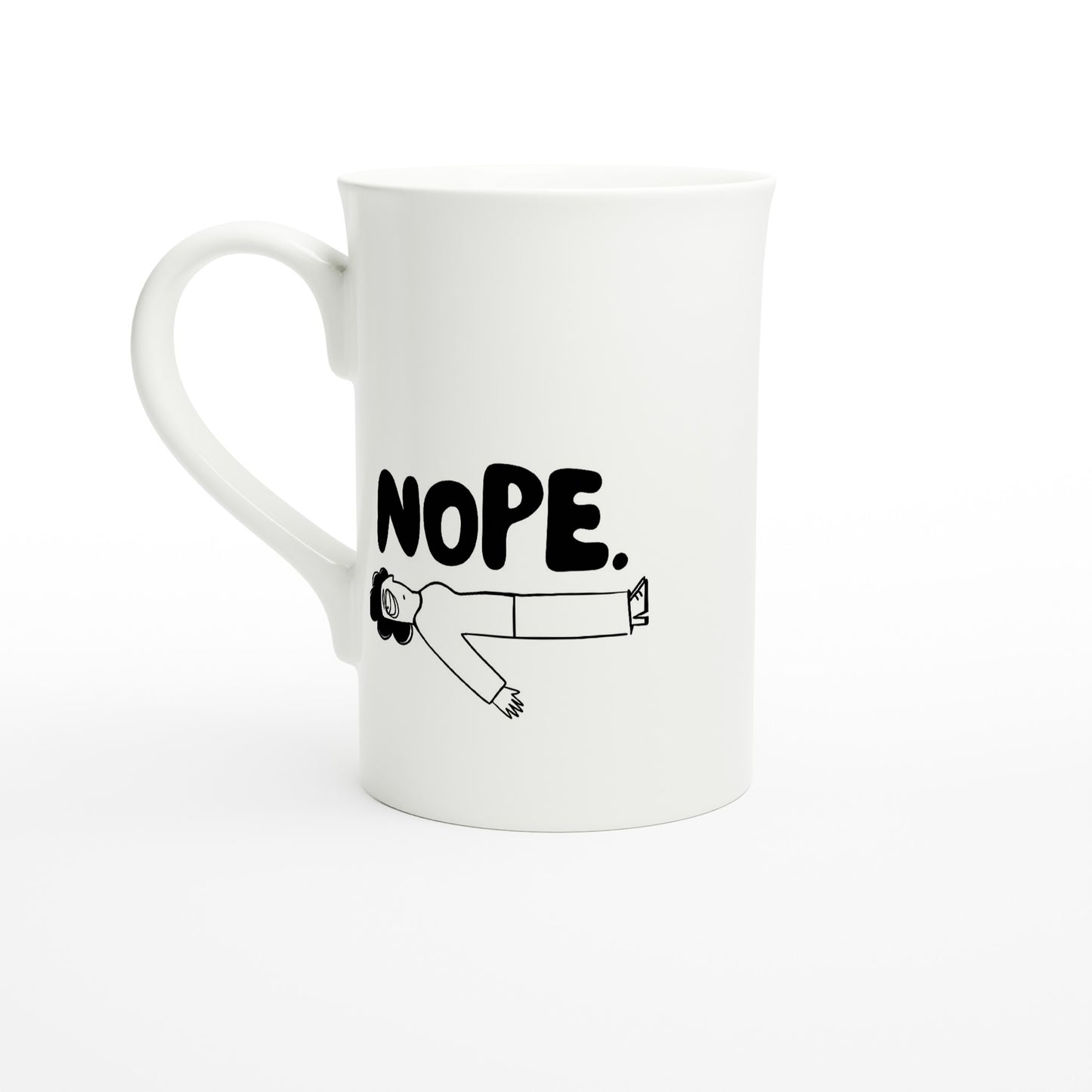 NOPE - White 10oz Porcelain Slim Mug