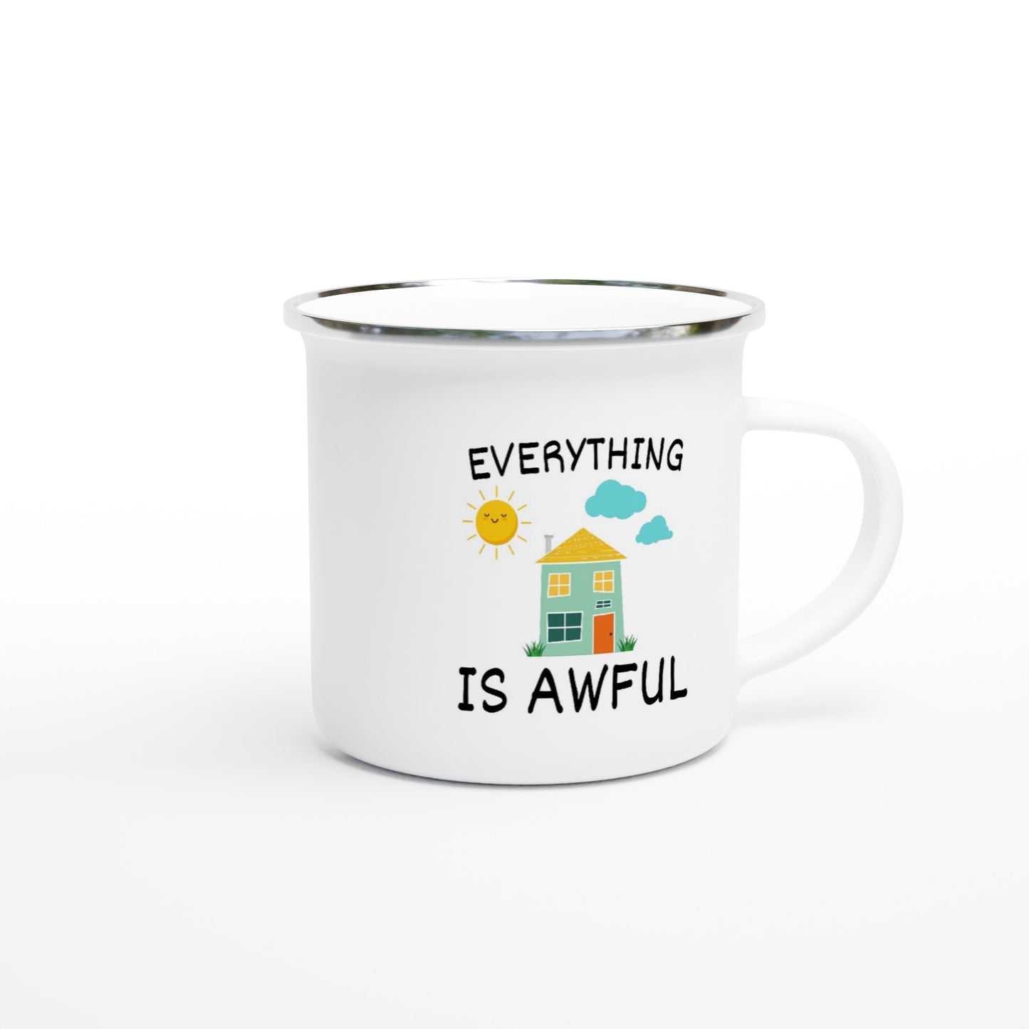 Everything is Awful - White 12oz Enamel Mug