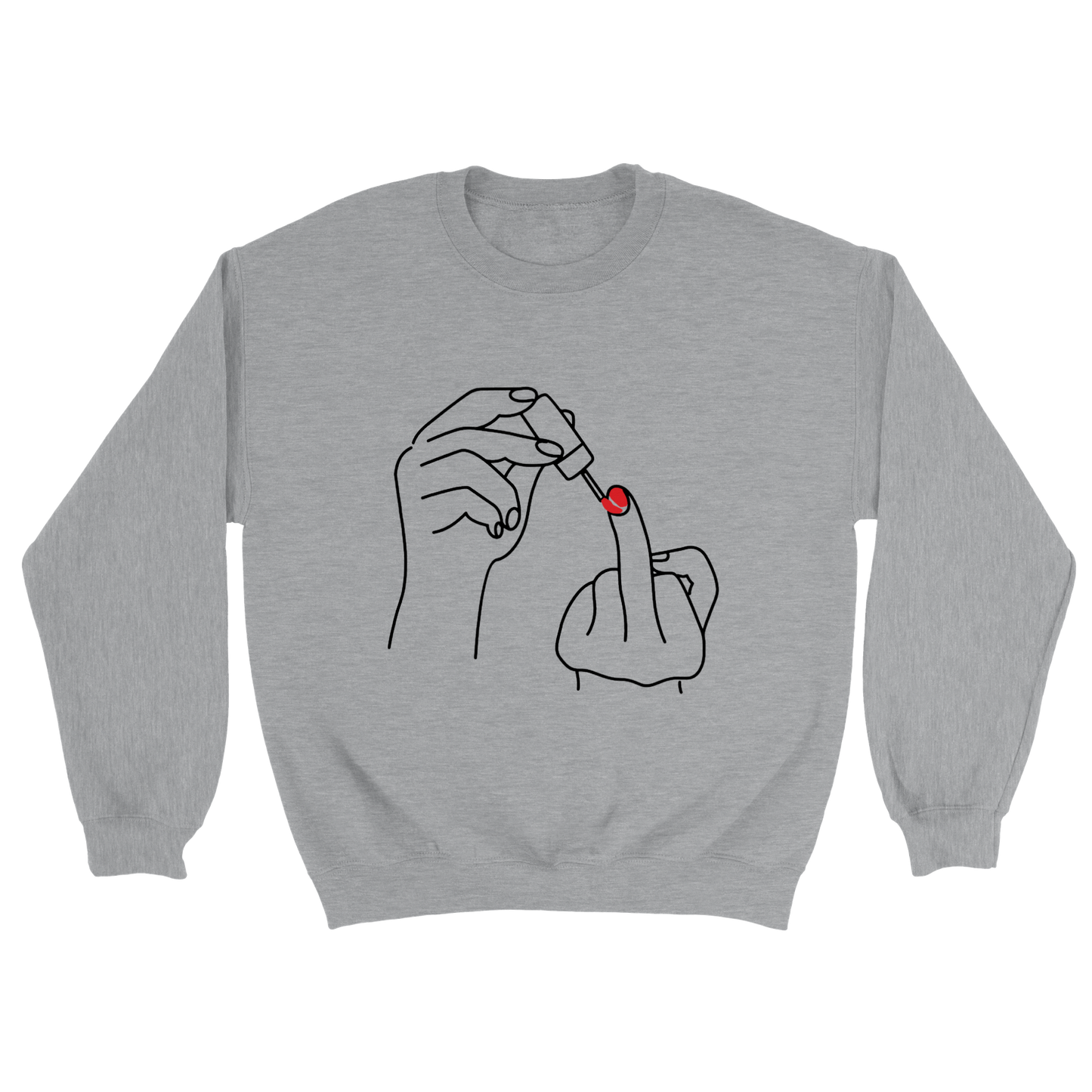 Ladylike Middle Finger - Classic Unisex Crewneck Sweatshirt