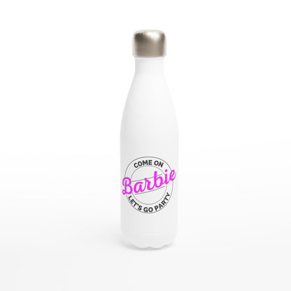 Come on Barbie - White 17oz Stainless Steel Water Bottle