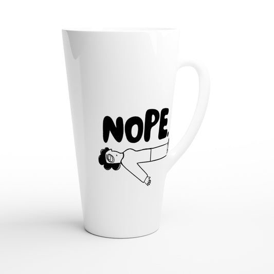 NOPE - White Latte 17oz Ceramic Mug