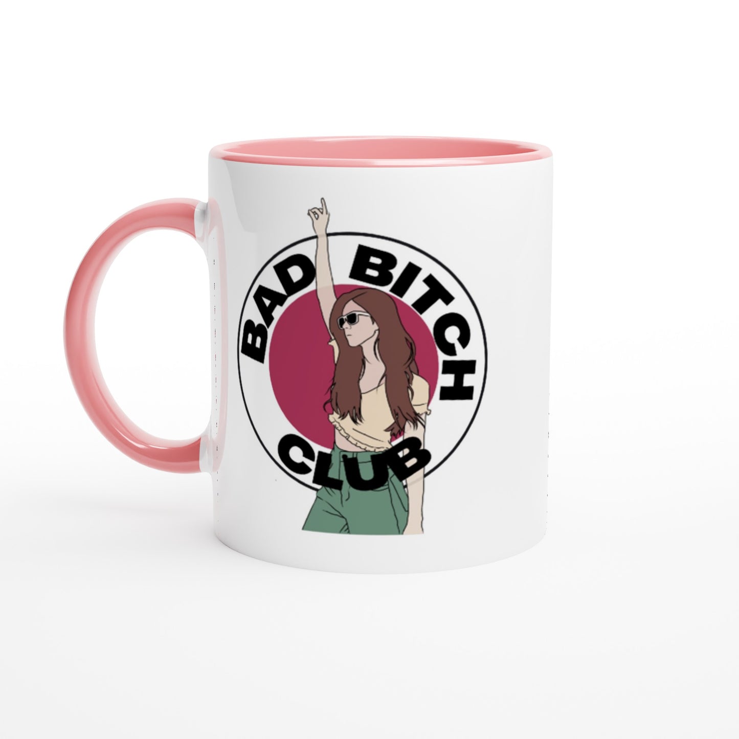 Bad Bitch Club - White 11oz Ceramic Mug with Color Inside