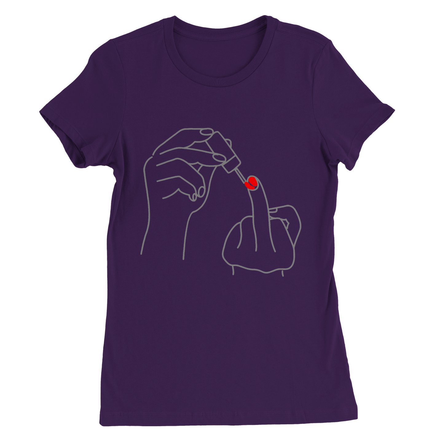 Ladylike Middle Finger - Premium Womens Crewneck T-shirt