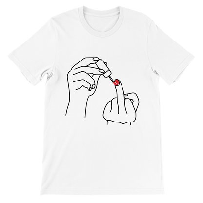 Ladylike Middle Finger - Premium Unisex Crewneck T-shirt