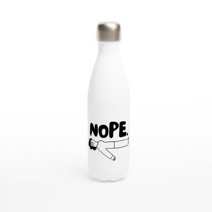 NOPE - White 17oz Stainless Steel Water Bottle