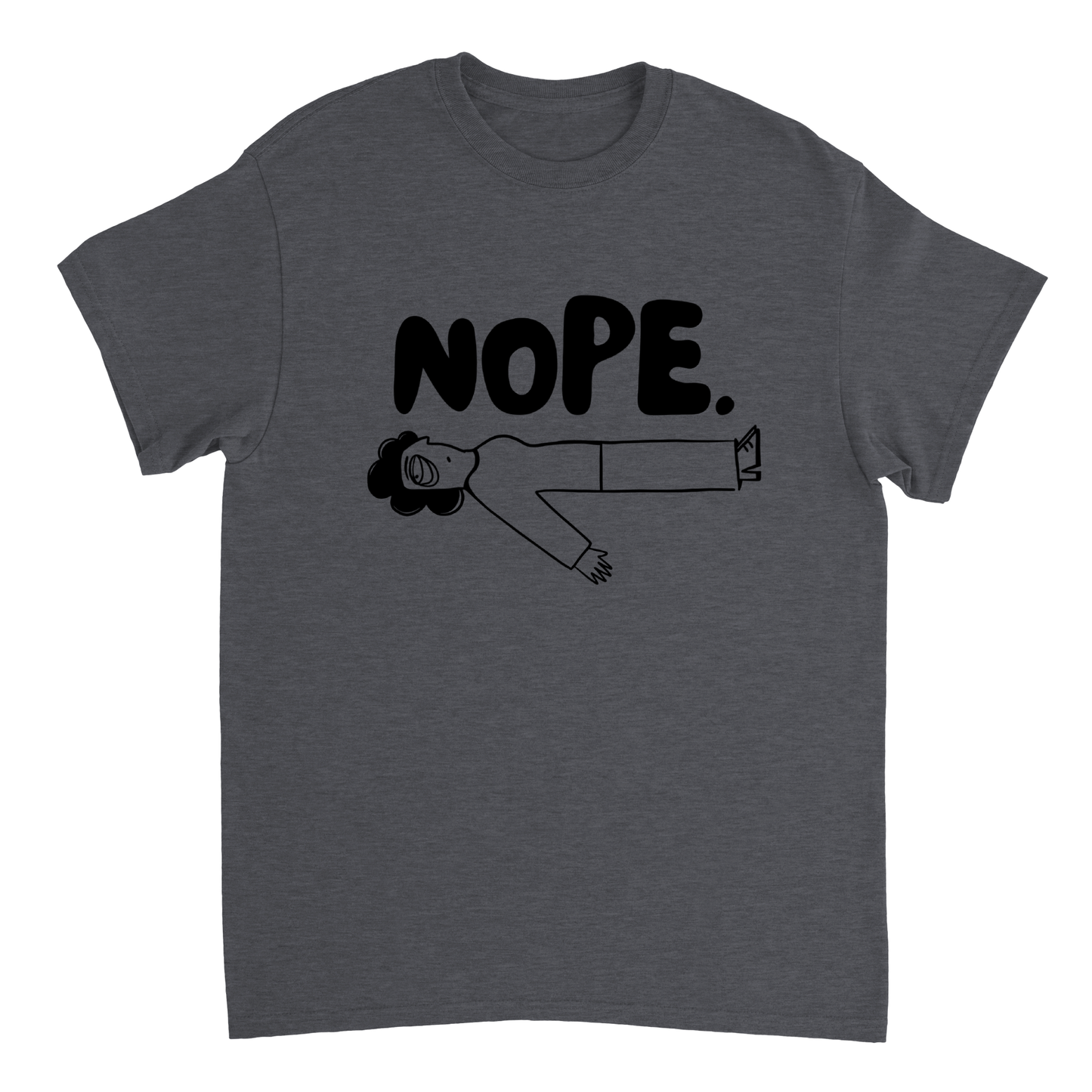 NOPE - Heavyweight Unisex Crewneck T-shirt