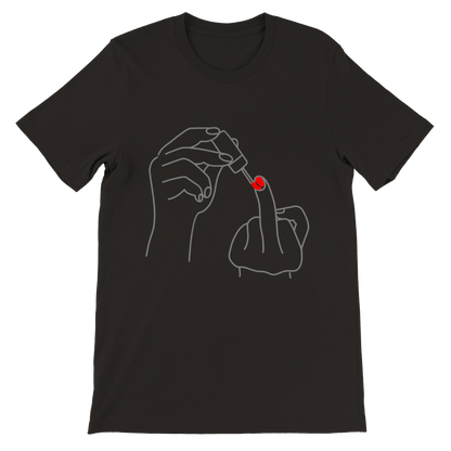Ladylike Middle Finger - Premium Unisex Crewneck T-shirt