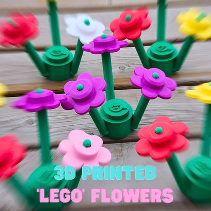 Bloomin' Blossom Bricks Lego Flowers 6"