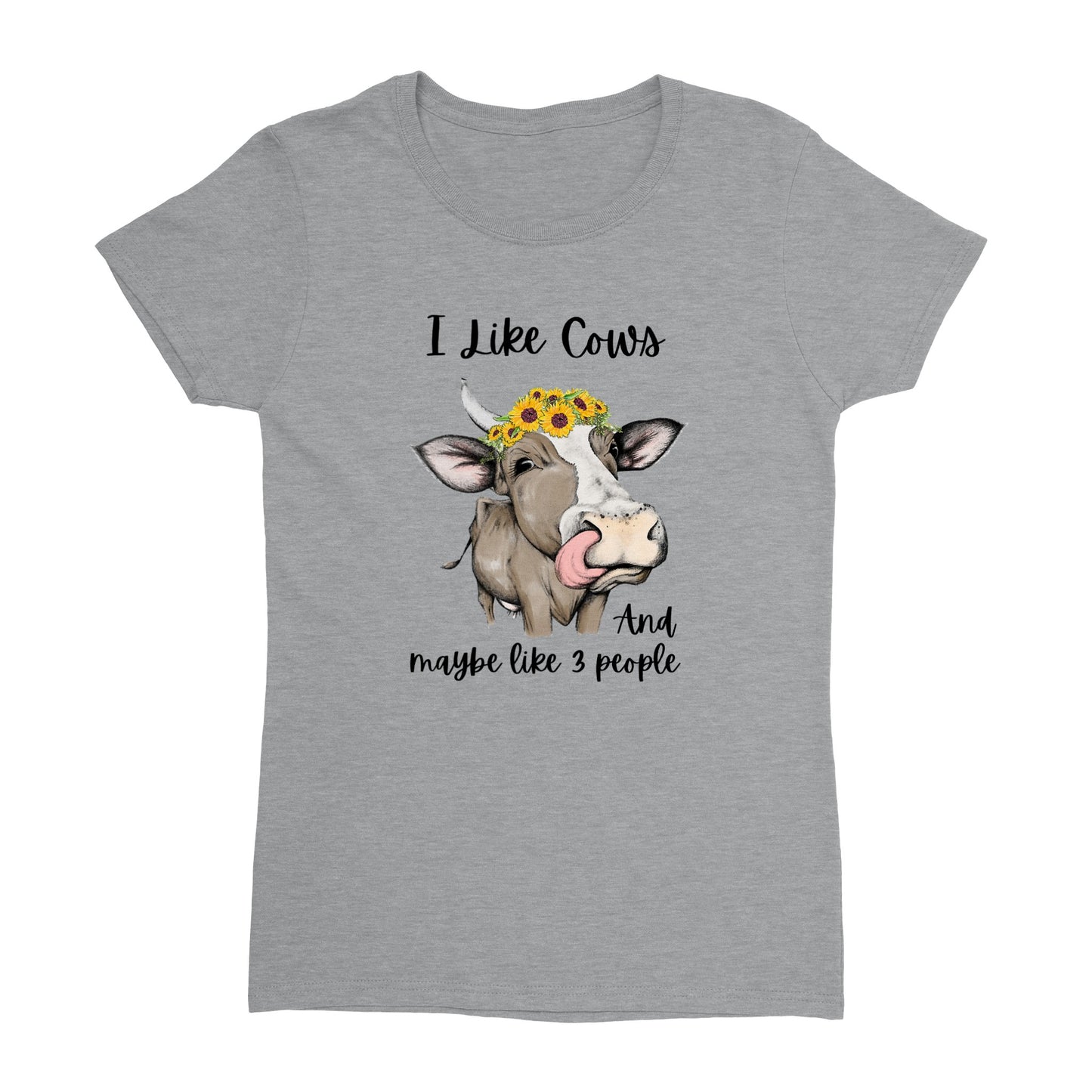I Like Cows - Heavyweight Womens Crewneck T-shirt