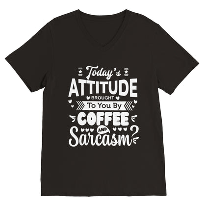 Today's Attitude - SARCASM SHIRT - Premium Unisex V-Neck T-shirt