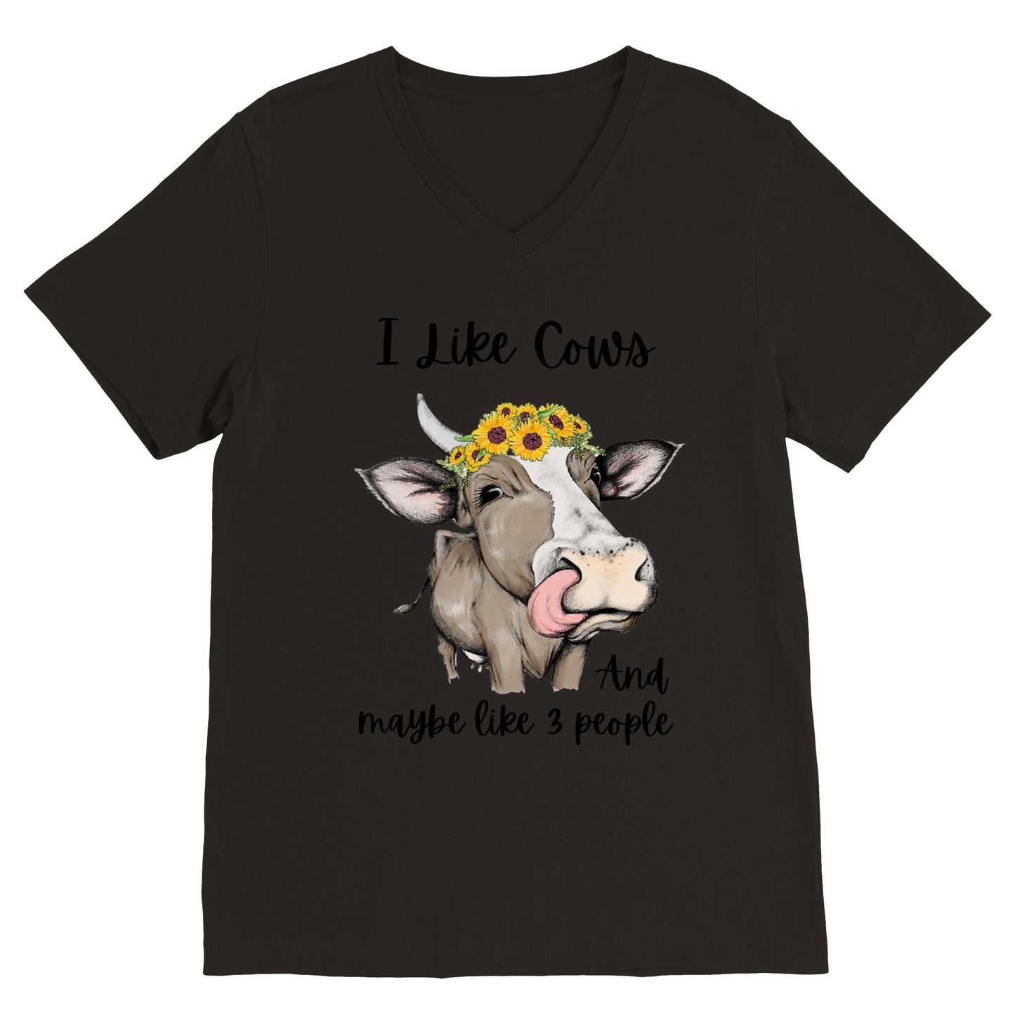 I Like Cows - Premium Unisex V-Neck T-shirt