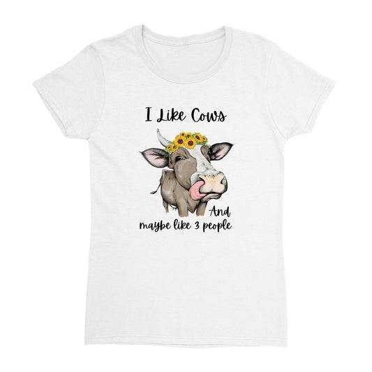 I Like Cows - Heavyweight Womens Crewneck T-shirt